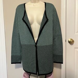Pendleton teal and black cardigan